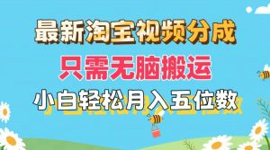 （11744期）最新淘宝视频分成，只需无脑搬运，小白也能轻松月入五位数，可矩阵批量...-时光论坛