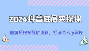 2024抖音底层实操课：重塑短视频底层逻辑，打造个人ip变现（52节）-时光论坛