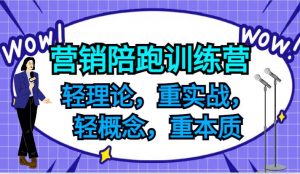 营销陪跑训练营,轻理论,重实战,轻概念,重本质,适合中小企业和初创企业的老板-时光论坛