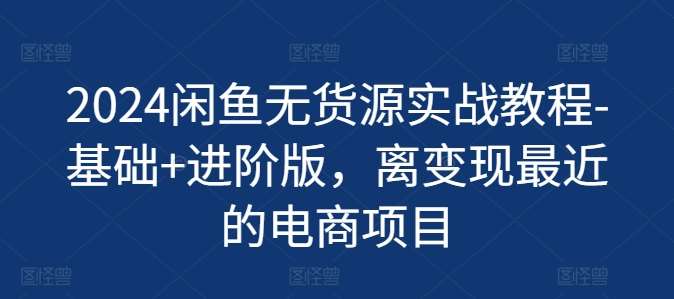 2024闲鱼无货源实战教程-基础+进阶版，离变现最近的电商项目-时光论坛