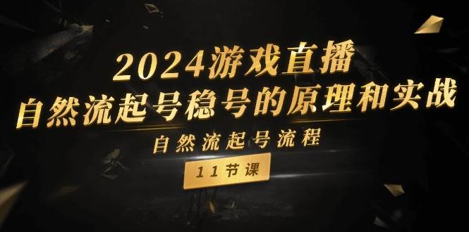 （11653期）2024游戏直播-自然流起号稳号的原理和实战，自然流起号流程（11节）-时光论坛