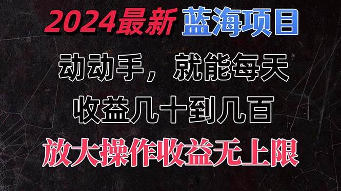 （11470期）有手就行的2024全新蓝海项目，每天1小时收益几十到几百，可放大操作收…-时光论坛