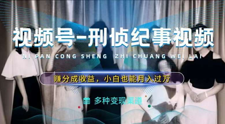 利用刑侦纪实视频，赚视频号分成计划收益，操作简单，新手小白轻松月入过万【揭秘】-时光论坛