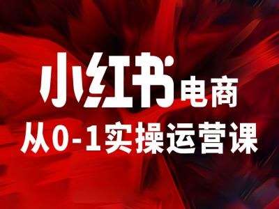 小红书电商从0-1实操运营课，让你从小白到精英-时光论坛