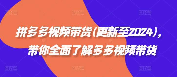 拼多多视频带货(更新至2024)，带你全面了解多多视频带货-时光论坛