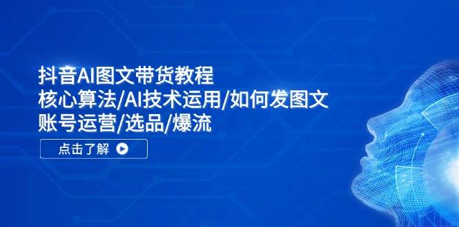 （11958期）抖音AI图文带货教程：核心算法/AI技术运用/如何发图文/账号运营/选品/爆流-时光论坛