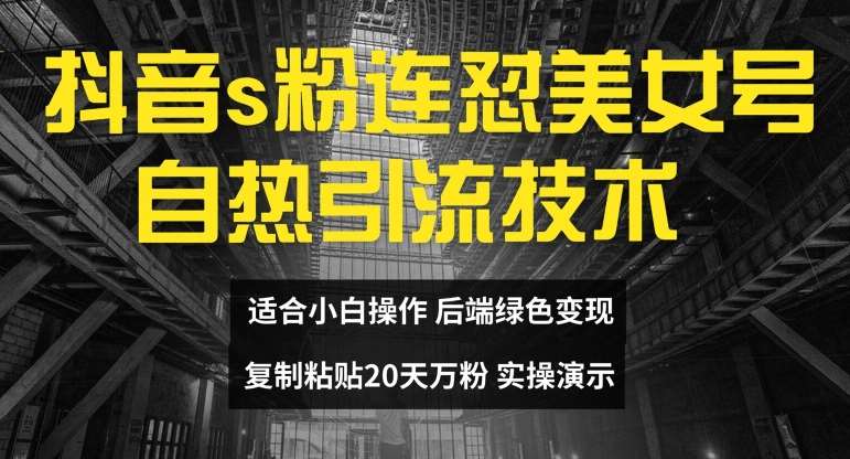 抖音s粉连怼美女号自热引流技术复制粘贴，20天万粉账号，无需实名制，矩阵操作【揭秘】-时光论坛