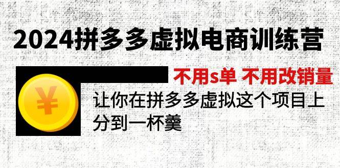（12024期）2024拼多多虚拟电商训练营 不s单 不改销量  做虚拟项目分一杯羹(更新10节)-时光论坛