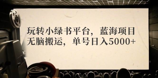 （12366期）玩转小绿书平台，蓝海项目，无脑搬运，单号日入5000+-时光论坛