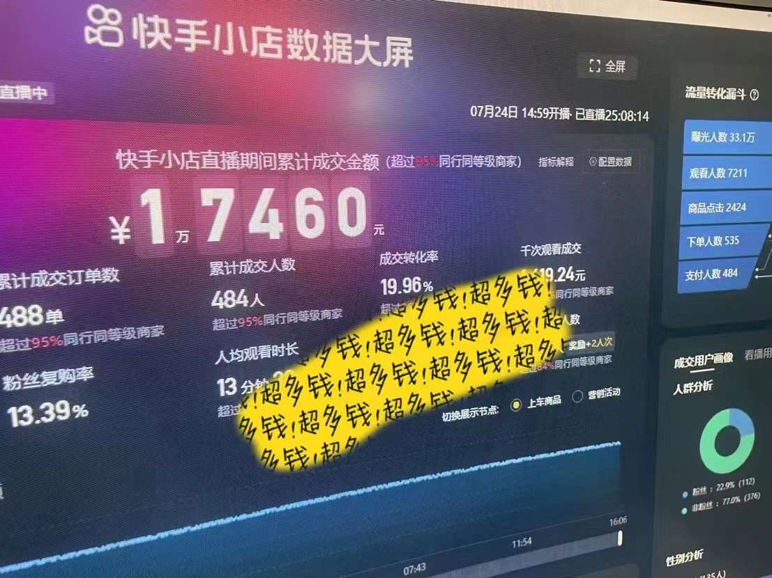 图片[3]-快手数字人无人直播带货，48小时日不落的直播模式，一台电脑单日利润200-500-时光论坛