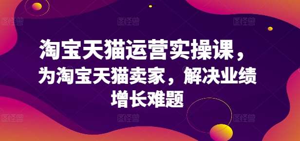 淘宝天猫运营实操课，为淘宝天猫卖家，解决业绩增长难题-时光论坛