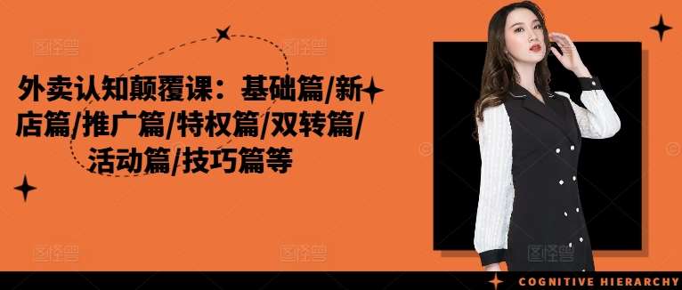 外卖认知颠覆课：基础篇/新店篇/推广篇/特权篇/双转篇/活动篇/技巧篇等-时光论坛