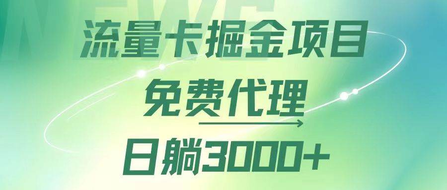 （12321期）流量卡掘金代理，日躺赚3000+，变现暴力，多种推广途径-时光论坛