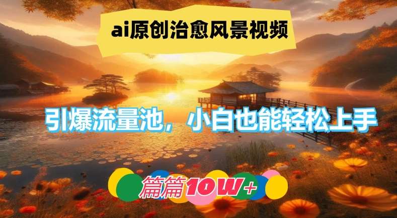 ai原创治愈风景视频，引爆流量池，小白也能轻松上手，篇篇10w+【揭秘】-时光论坛