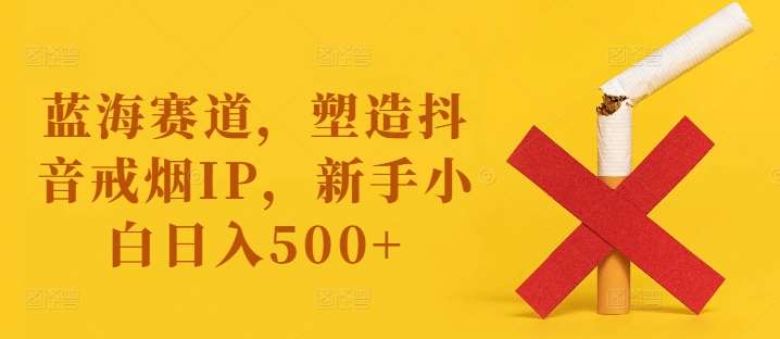 蓝海赛道，塑造抖音戒烟IP，新手小白日入500+【揭秘】-时光论坛