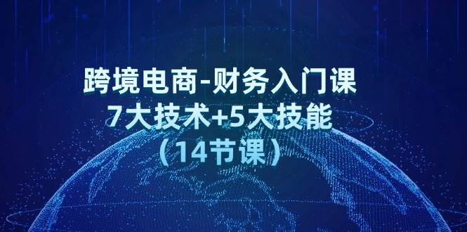 （12047期）跨境电商-财务入门课：7大技术+5大技能（14节课）-时光论坛