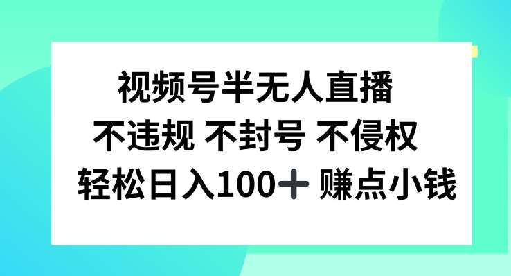 视频号半无人直播，不违规不封号，轻松日入100+【揭秘】-时光论坛