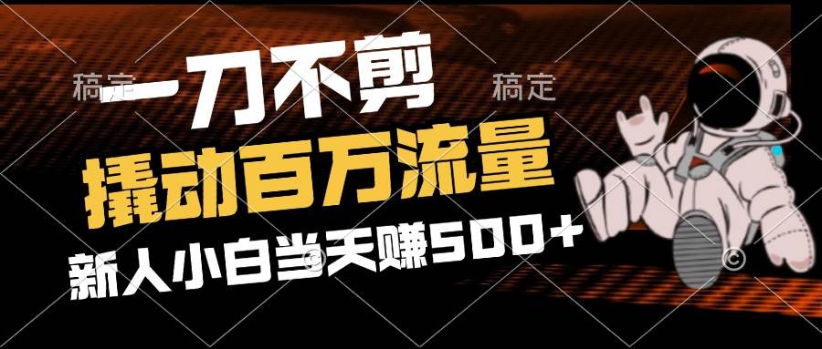 （12576期）2分钟一个作品，一刀不剪，撬动百万流量，新人小白刚做就赚500+-时光论坛