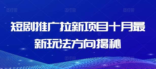 短剧推广拉新项目十月最新玩法方向揭秘-时光论坛