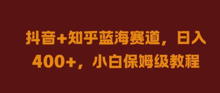 抖音+知乎蓝海赛道，日入几张，小白保姆级教程【揭秘】-时光论坛