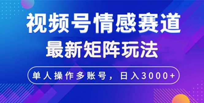 （12609期）视频号创作者分成情感赛道最新矩阵玩法日入3000+-时光论坛