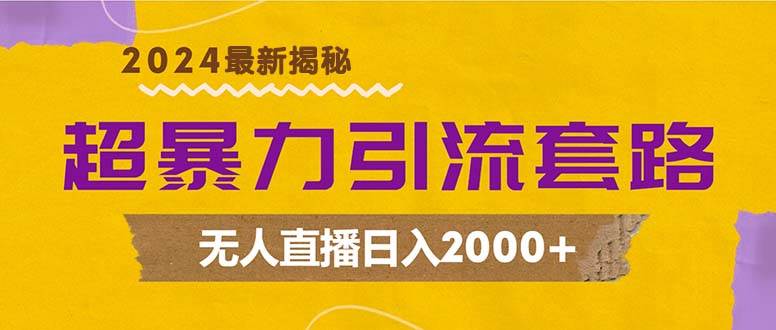 （12800期）超暴力引流套路，无人直播日入2000+-时光论坛