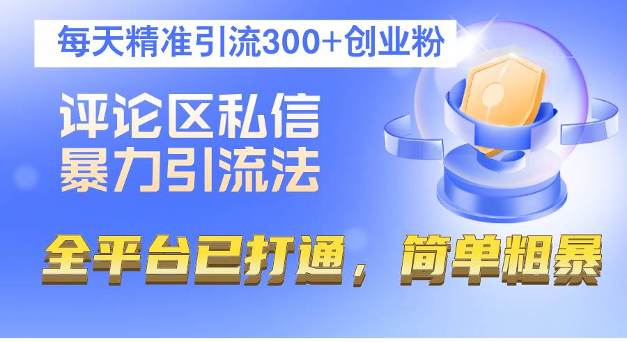 （12714期）评论区私信暴力引流法，每天精准引流300+创业粉，全平台已打通，简单粗暴-时光论坛