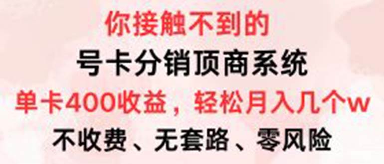 （12820期）号卡分销顶商系统，单卡400+收益。0门槛免费领，月入几W超轻松！-时光论坛