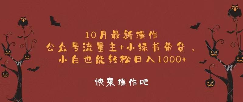 （12977期）10月最新操作，公众号流量主+小绿书带货，小白轻松日入1000+-时光论坛