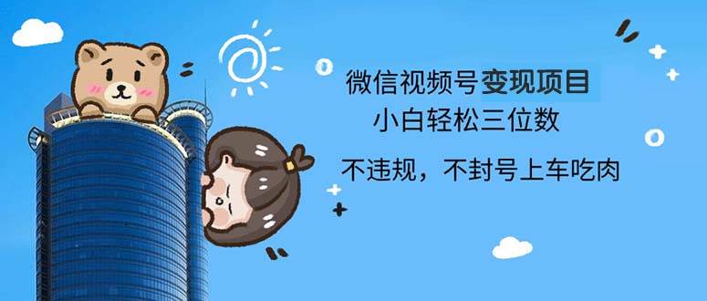 （13115期）2024最新微信视频号变现项目，小白轻松月入四位数-时光论坛