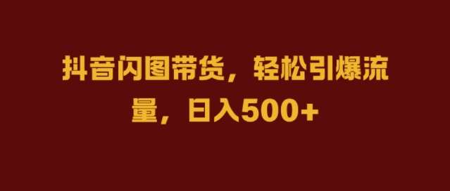 抖音闪图带货，轻松引爆流量，日入几张【揭秘】-时光论坛