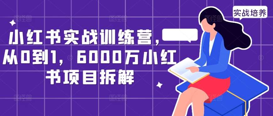 小红书实战训练营，从0到1，6000万小红书项目拆解-时光论坛