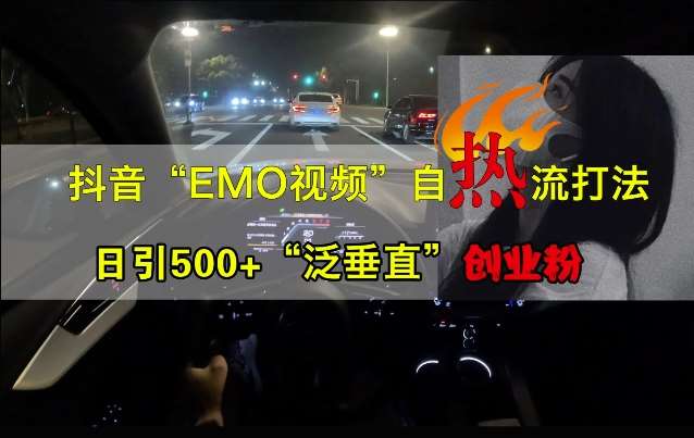 抖音EMO视频自热打法，日引500+“泛垂直”创业粉-时光论坛