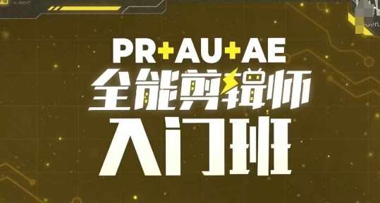 PR+AU+AE全能剪辑师入门班，剪辑入门必学课程-时光论坛