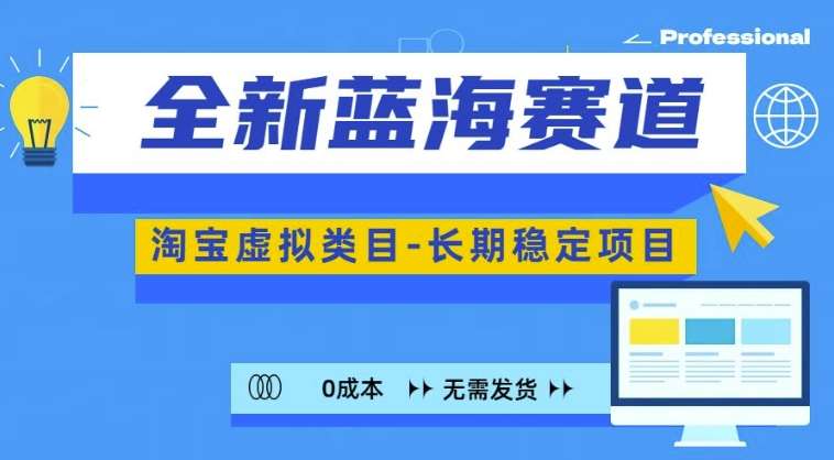 全新蓝海赛道，淘宝虚拟类目，长期稳定，可矩阵且放大-时光论坛