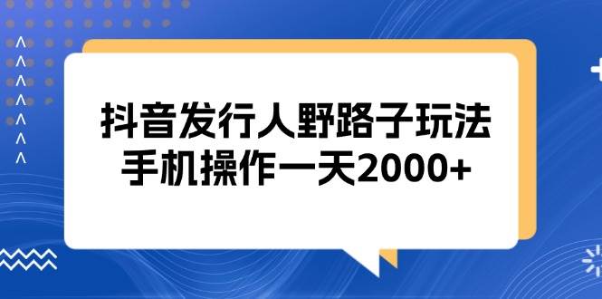 （13220期）抖音发行人野路子玩法，手机操作一天2000+-时光论坛