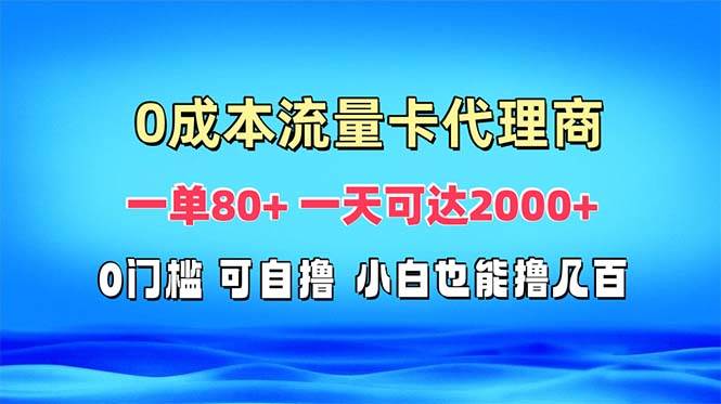 （13391期）免费流量卡代理一单80+ 一天可达2000+-时光论坛