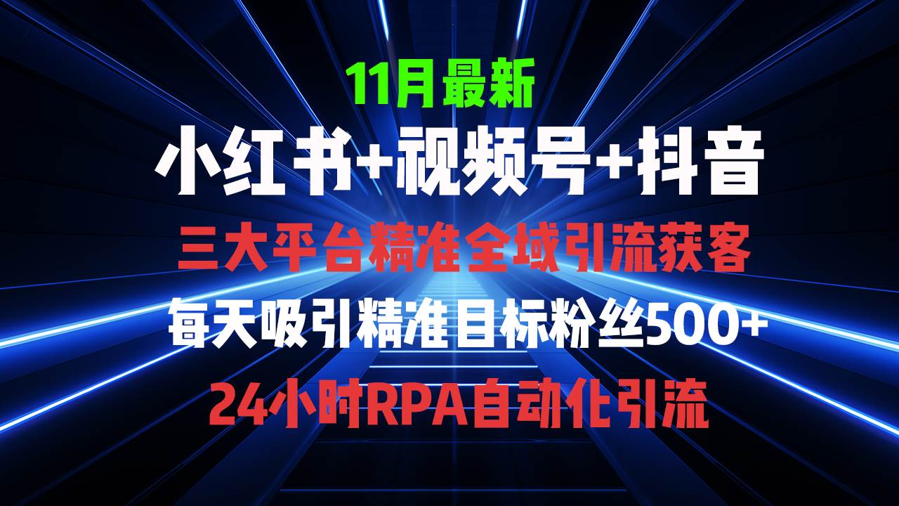 （13259期）全域多平台引流私域打法，小红书，视频号，抖音全自动获客，截流自…-时光论坛