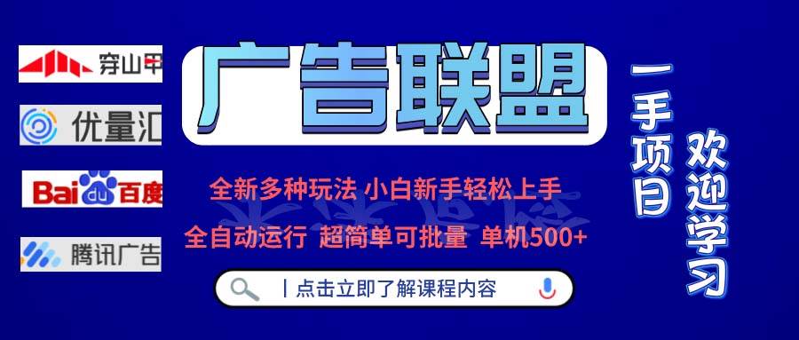 （13258期）广告联盟 全新多种玩法 单机500+  全自动运行  可批量运行-时光论坛