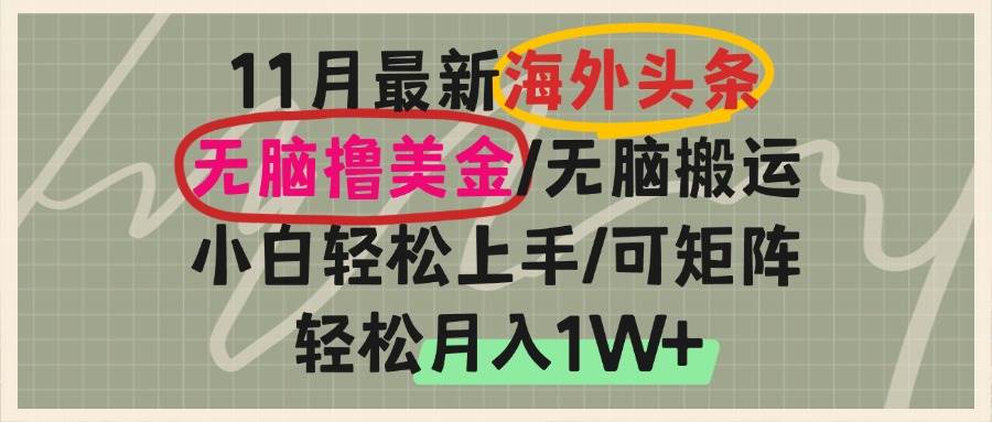 （13390期）海外头条，无脑搬运撸美金，小白轻松上手，可矩阵操作，轻松月入1W+-时光论坛