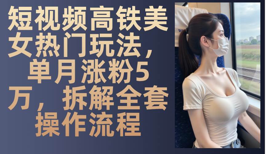 （13319期）短视频高铁美女热门玩法，单月涨粉5万，拆解全套操作流程-时光论坛