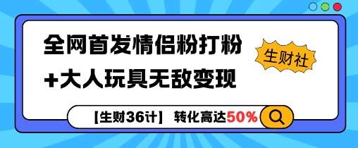 【生财36计】全网首发情侣粉打粉+大人玩具无敌变现-时光论坛