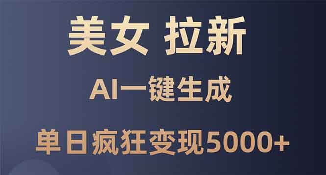 （13866期）美女暴力拉新，通过AI一键生成，单日疯狂变现5000+，纯小白一学就会！-时光论坛