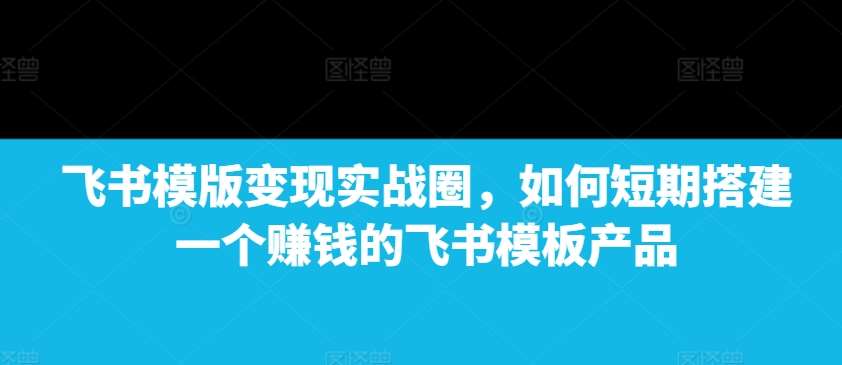 飞书模版变现实战圈，如何短期搭建一个赚钱的飞书模板产品-时光论坛