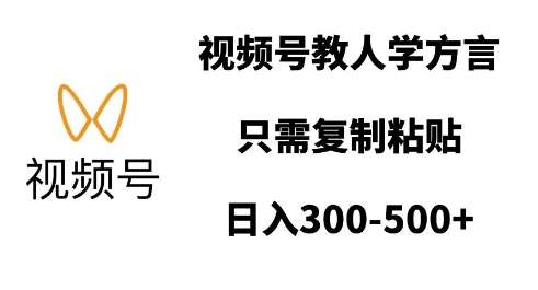 视频号教人学方言，只需复制粘贴，日入多张-时光论坛