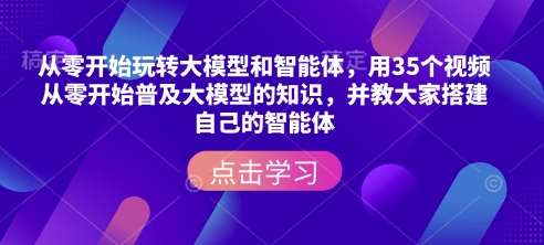 从零开始玩转大模型和智能体，​用35个视频从零开始普及大模型的知识，并教大家搭建自己的智能体-时光论坛