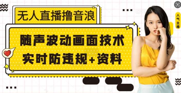 无人直播撸音浪+随声波动画面技术+实时防违规+资料【揭秘】-时光论坛