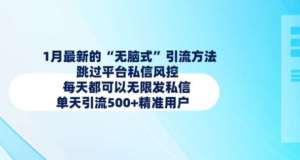 1月最新的无脑式引流方法，跳过平台私信风控，每天都可以无限发私信，单天引流500+精准用户-时光论坛