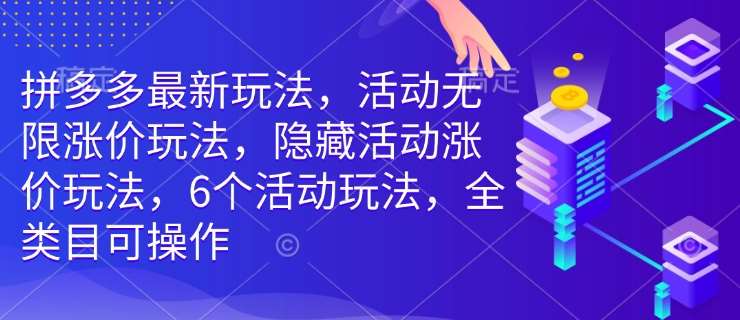 拼多多最新玩法，活动无限涨价玩法，隐藏活动涨价玩法，6个活动玩法，全类目可操作-时光论坛