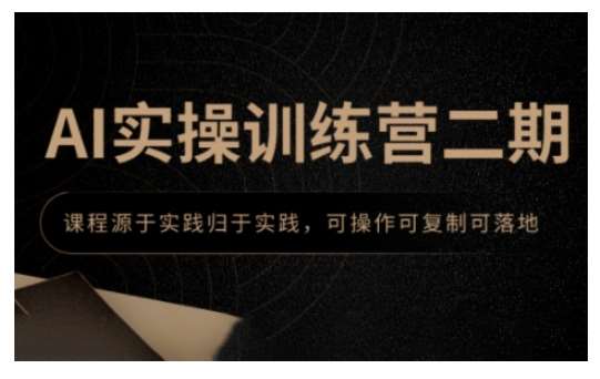 AI实操训练营二期，课程源于实践归于实践，可操作可复制可落地-时光论坛